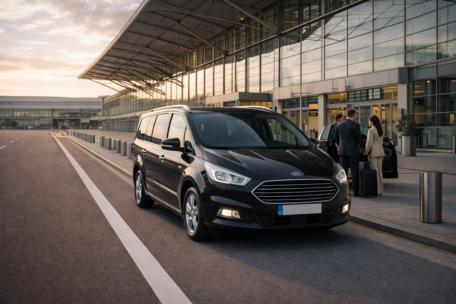 Runway Rides vehicle ready for an airport transfer